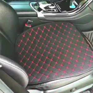 Kcimo | 3Pcs Car Seat Cushion Linen Auto Seat Protector With Side Storage Pocket For Car Interior Seat Decoration