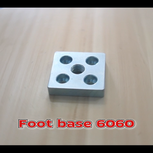 Foot Base 6060 สำหรับใส่ขาปรับระดับอลูมิเนียมโปรไฟล์ ขนาด 60×60 เพื่อใช้เป็นฐานรองรับน้ำหนัก ปรับระดับ และยึดโครงสร้างให้มั่นคง