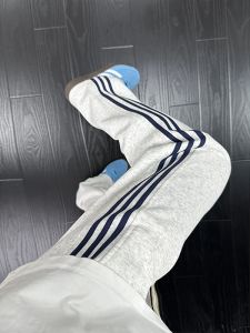 Cleanfit Mens Sporty Striped Casual Pants Straight Leg Running Fitness Long Trousers American High Street Style Early Autumn