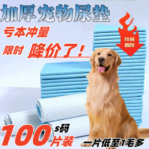 Thickened Pet Urinal Mat Dog Training Pad Inductive Disposable Diaper Absorbent Odor Eliminator 100 Sheets Puppy Urine Pad