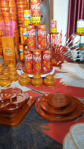 Tháp Đựng Nước 3 Tầng Trưng Bày Đồ Uống Bàn Thờ Gia Tiên Thần Tài