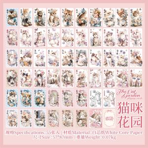 Mr.Paper The Cat Garden Playing Cards Cute Floral Kitten Deck with Pink Aesthetic Design Perfect for Game Nights & Collectible