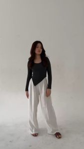 Lotus Clothing Maggie Top - Atasan Knit Wanita - Baju Rajut Lengan Panjang - Korean Basic Longsleeve
