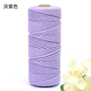 Colorful Cotton Rope 3mm for Handcraft Weaving Materials Tapestry Binding Decorative Rope DIY Home Sewing Accessories