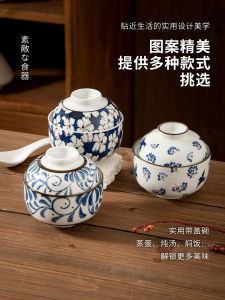 One-Person Ceramic Soup Pot with Lid Traditional Steaming Cooking Utensil Home Use Stove Top Safe Easy to Clean Dishwasher Safe