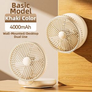 FANGMAO |Mini Wall-Mounted Folding Fan USB Charging Toilet Bathroom Bedroom Desk Top Air Circulation Cooling Wall Fan without Punching