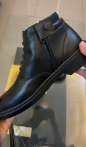 Sepatu PDH TNI POLRI Security Satpam Doff Model Tali Mati Sleting Pinggir