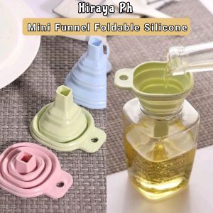 Hiraya Ph Mini Funnel Silicone Foldable for Kitchen and Bathroom Plastic Embudo