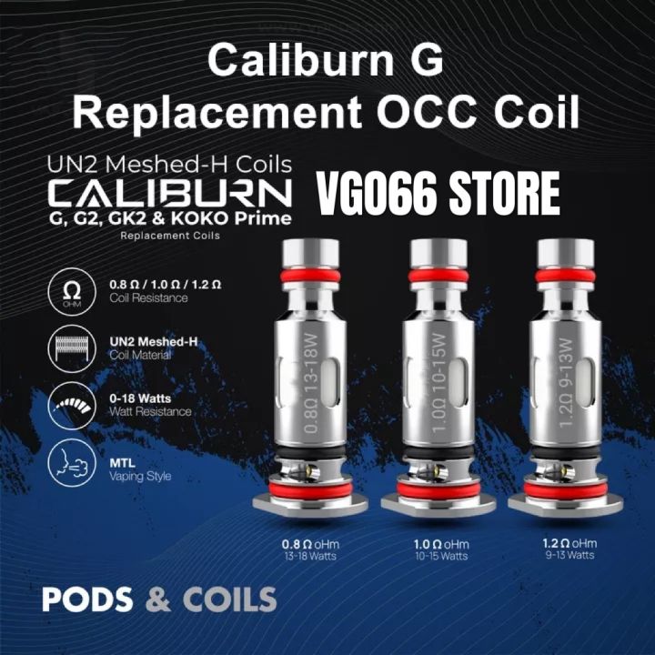 UWELL Caliburn G Coils 1.0 / 0.8 / 1.2 ( OCC ) Replacement Coils Koko