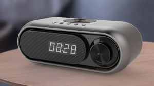 Multi-function Wireless Charging Clock Speaker Bluetooth FM Radio Soothing White Noise