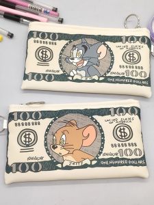 Large Capacity Cat And Mouse Wallet Tom And Jerry Cartoon Print Long Wallet for Boys And Girls Middle School Students High School
