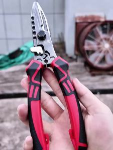 Industrial-Grade Multifunction Electrician Scissors Crimping Wire Cutting Tool with Wrench for Metal Sheet and Cable Cutting