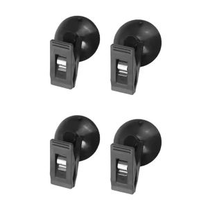 4-12PCS Car Interior Window Clip Mount Black Suction Cap Clip Plastic Sucker Removable Holder For Sunshade Curtain Towel Ticket