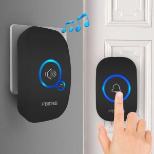 Fuers Wireless Doorbell กันน้ํายินดีต้อนรับ CHIME Home Door Bell อัจฉริยะ 32 เพลงสมาร์ทปลุกแบตเตอรี่สําหรับ Store Hotel
