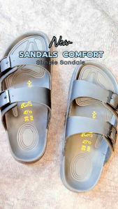 SURE FEET Healthy Sandals (SF1011) | White Light Green Black | Double Strap Comfort Sandals