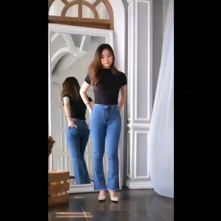 Celana Jeans Cutbray Rawis Wanita Import/Celana 2022 Viral Cewek/Celana Jeans Wanita Terbaru Ori/Jeans Kekinian Wanita/Celana Jeans Premium Wanita/Celana Cutbray Wanita