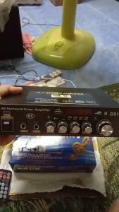 DIY Myself เตรียมจัดส่ง เครื่องขยายเสียง G919 แอมป์จิ๋วแรงๆ 12v สเตอริโอ 220v แอมป์จิ๋วบลูทูธ แอมป์ เพลงเครื่องเล่นเสียง ไฮไฟ สเตอริโอเพาเวอร์แอมป์ 12V/220V SD FM