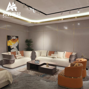 Italian Post-Modern Accessible Luxury Sofa House Living Room Country Garden Classy Napa Leather 1234 Combination Hong Kong Style Furniture