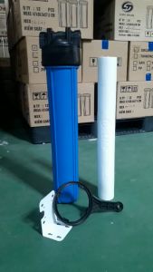 Bộ cốc lọc nước 20 inch ren 34 dùng cho hệ thống lọc nước sinh hoạt kèm tay vặn & giá đỡ cốc (Tặng kèm 4 vít bắt cốc)