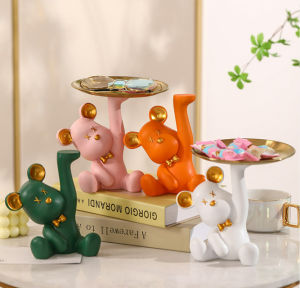 [SUPER SALES ĐÓN TẾT 2023 - HÀNG CAO CẤP] TƯỢNG GẤU BEAR BRICK/ KHAY DECOR ĐỂ ĐỒ DÙNG TRÁI CÂY BÁNH KẸO PHONG CÁCH BẮC ÂU SANG TRỌNG - tượng gấu decor đựng đồ trang điểm tượng gấu bear brick trang