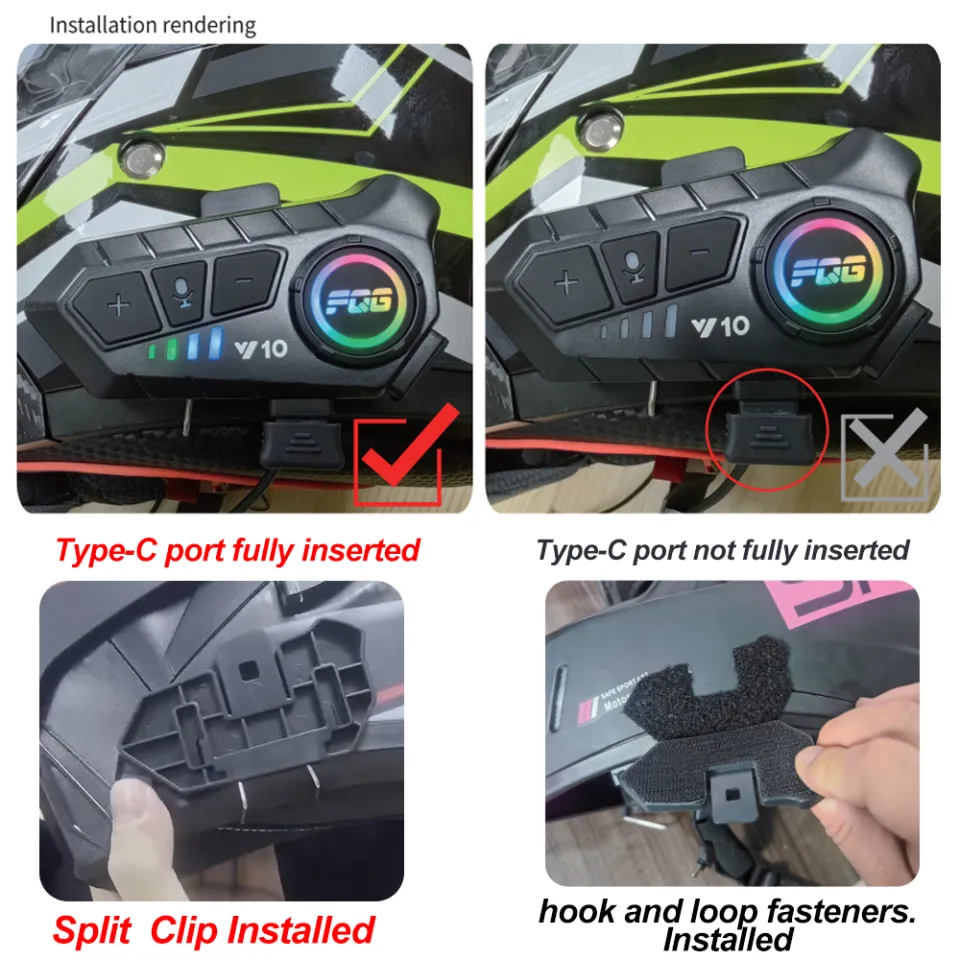 Bluetooth Motorcycle Helmet Headset BT5.0 Wireless Riding Headphone Bluetooth Motorcycle Helmet Headset BT5.0 Wireless Riding Headphone