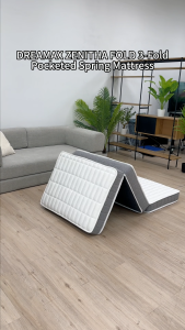 (DREAMAX) ZENITHA FOLD Pocketed Spring Mattress / 6 Inch / 3 Fold / Cooling Mattress / Foldable Mattress / Tri-Fold / Anti Dust Mite