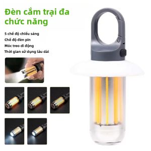 Đèn Pin Cầm Tay LED Có Thể Sạc Lại Siêu Sáng 5 Chế Độ Chiếu Sáng Đèn Làm Việc Cắm Trại Ngoài Trời Chống Nước Có Sạc USB
