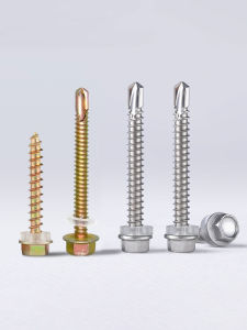 POWER&STRONG | Hex Cap Self-Drilling Screws Hex External Zinc-Coated Swallow Tail