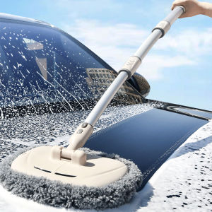SEAMETAL Car Wash Mop Rotatable Soft Plush Car Cleaning Brush Three -section Telescopic Car Wash Mop Cleaning Tools Kits