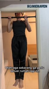PULL UP BAR PINTU DINDING RUMAH 62-100 CM MULTIFUNGSI CHINNING FITNESS OLAHRAGA | Calisthenics