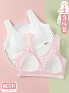 Girls Underwear Junior High School Student Fixed Cup Female Youth Two Three Stage Youth Puberty Vest Thin Bra