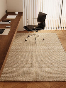 Luxurious Mid-Century Study Room Carpet Office Chair Mat Anti-Slip Wear-Resistant Full Coverage Protection Pad Computer Chair