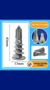 [Combo 100 con] Tắc Kê Vít Xoắn Bằng Nhựa – Bám Tường Chắc Chắn – Đa Năng Cho Mọi Loại Vít - Vít nhựa