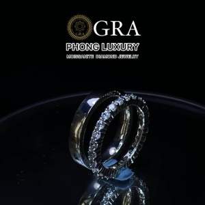 Nhẫn cặp nam-nữ bạc ý 925 xi bạch kim vàng trắng PHONG LUXURY