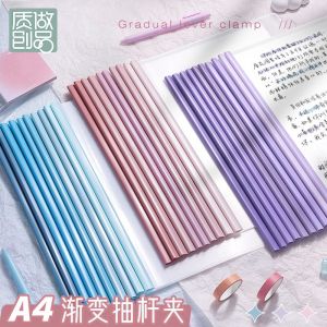 Thickened Pull Rod Clip A4 Document Folder Large Capacity File Folder Office Supplies Storage Book Cover for Students