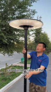 BUY 1 TAKE 1 Solar street light UFO street light 100000W outdoor lighting solar lights with solar panel outdoor waterproof Automatically Night Light Flood Light Intelligent Sense With Remote Garden Light