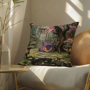 Bandai | Pokemon Anime Fan Collection Plush Pillow Cover Soft Short Plush Cushion Cover For Sofa Bedroom Home Decor Gift