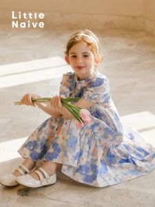 Little Naive | Dopamine Sweetness French Floral Girls Dress