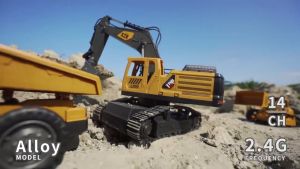 BABYCOLOR Excavator Remote Control 16 Saluran Mobil Remote Control Besar Eskavator Remote Control Mainan Anak Laki Laki