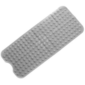 Bathroom Non Slip Bath Mat Bathtub Mat with Drain Holes and Suction Cups PVC Machine Washable Safe Bath Mat Bathroom Supplies