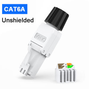 ZoeRax Tool Free RJ45 Connectors for CAT8/CAT7/CAT6A CAT6/CAT5e/CAT5 Punch Down Type Ethernet Cable Male Plugs 1PCS