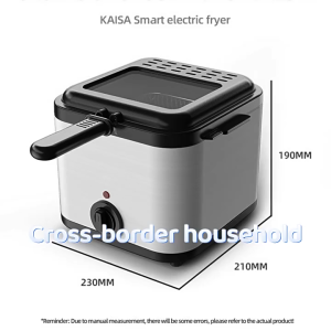 2.5L electric fryer with stainless steel basket temperature control knob