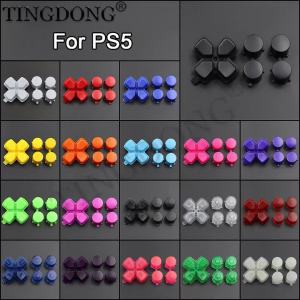 1-5Set PS5 V1/V2/V3 Direction Function Button Kit ABXY D-Pad Buttons Compatible For PS5 BDM-010/020/030 Controller Repair Parts