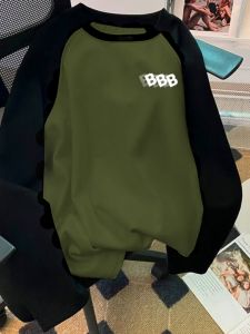 Áo Thun Lót Lông Cừu Dày Dặn Cho Nam Mùa Thu Đông 2025 Áo Khoác Ngoài Ấm Áp Áo Thun Cổ Tròn in Chữ Thời Trang Thường Ngày