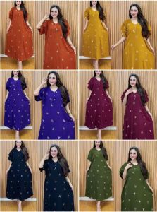 DASTER BUSUI LENGEN TUMPUK - DRESS JUMBO MOTIF PITA TERBARU BAHAN RAYON TEBEL