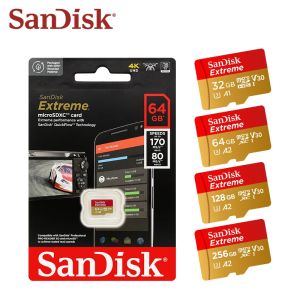 Sandisk Micro SD Card Original Extreme A2 V30 U3 SDXC Flash 128GB 256GB 512GB 1TB 2TB MicroSD Card 190MB/s TF Card for Phone Tablet