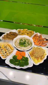 [BỘ BÁT THỜ CÚNG TÉT]BỘ BÁT ĐĨA HOA MẶT TRỜI 7 MÓN BÁT TRÀNG/ Minh Châu