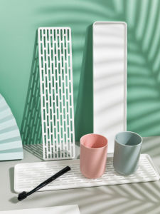 Japanese Style Multi-Functional Double Layer Drain Plate Rectangular Plastic Kitchen Storage Rack Creative Kitchen Tray Home Drain Rack