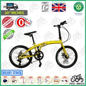 Crosstec Prime Folding Bike 20" Inch Bicycle With Shimano Tourney 7 Speed / Black  Red  Green  Pink Blue  Golden 20 Inch Frontal 20 Inch Rim Mercedes - Lazada