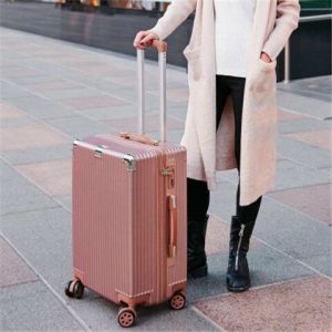 Retro Aluminum Frame Carry-On Suitcase Womens 24 Inch Travel Bag Universal Wheel Hard Case 20 Inch Boarding Box